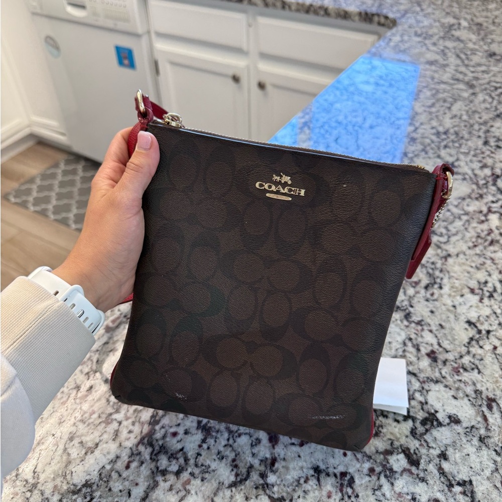 Coach Brown and Red Women's Bag
